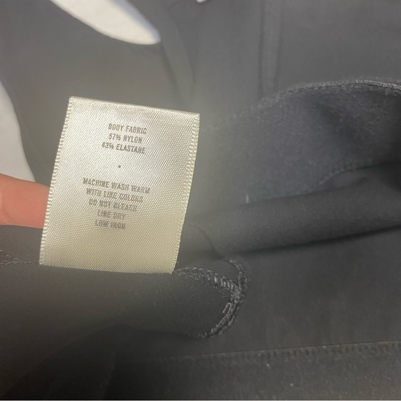 Tracksmith Allston Sports Bra Distance Running Nylon Black Longline Racerback - Picture 6 of 13